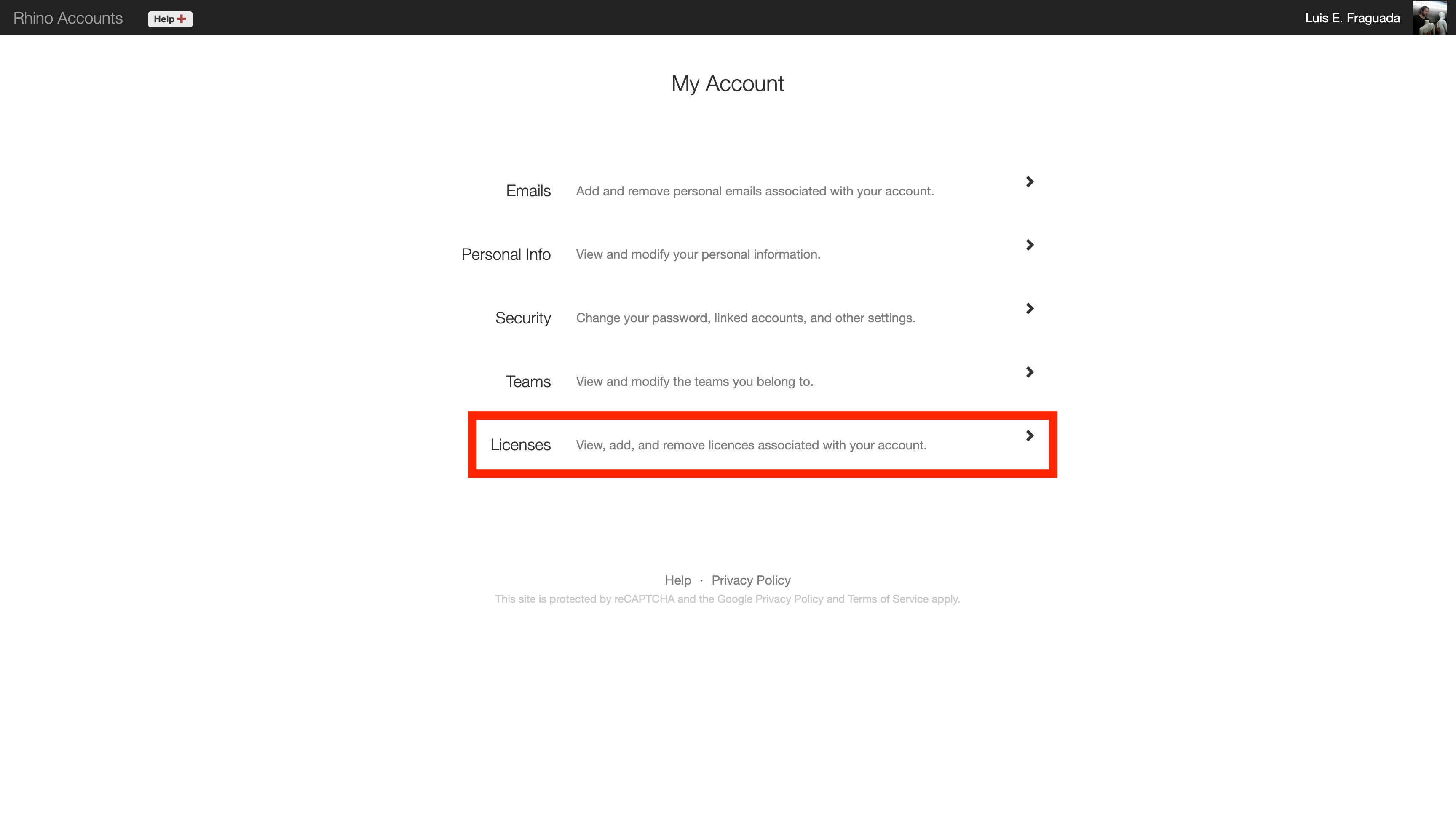 Rhino Accounts, Licenses