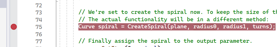 Set a breakpoint