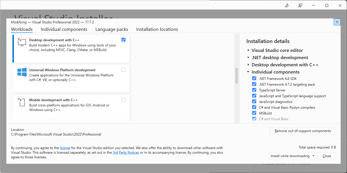 Visual Studio Install